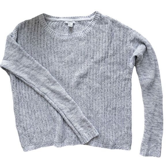Forever 21 Textured Gray/Cream Knit Sweater | Women's Size Small - Picture 1 of 8